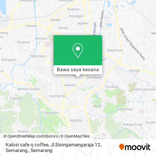 Peta Kalosi cafe η coffee, Jl.Sisingamangaraja 12, Semarang.