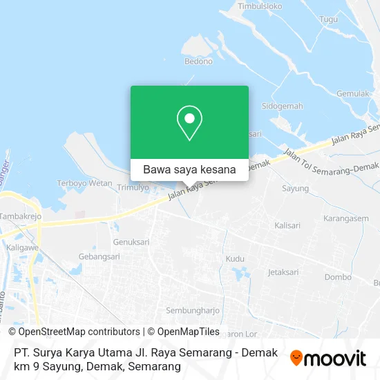 Peta PT. Surya Karya Utama Jl. Raya Semarang - Demak km 9 Sayung, Demak