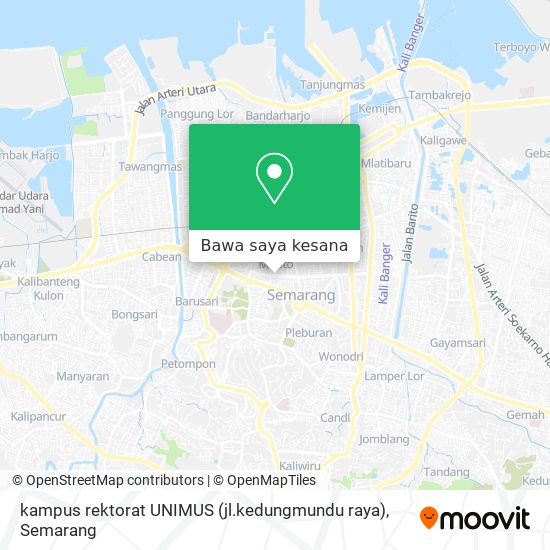 Peta kampus rektorat UNIMUS (jl.kedungmundu raya)