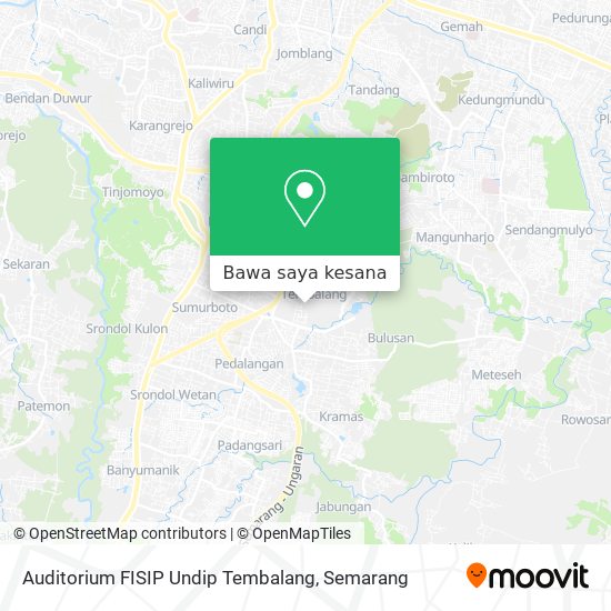 Peta Auditorium FISIP Undip Tembalang