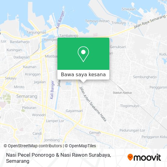 Peta Nasi Pecel Ponorogo & Nasi Rawon Surabaya