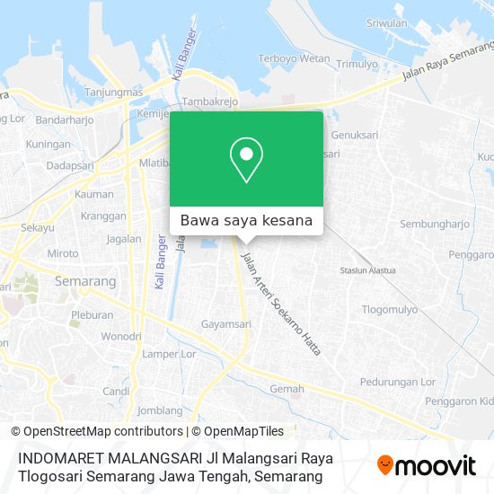 Peta INDOMARET MALANGSARI   Jl Malangsari Raya Tlogosari Semarang Jawa Tengah
