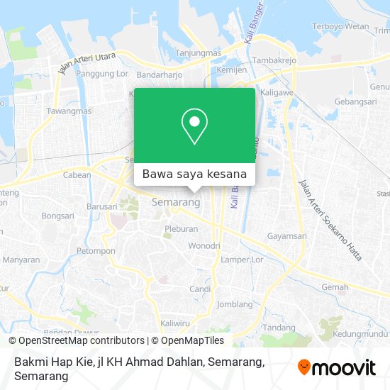 Peta Bakmi Hap Kie, jl KH Ahmad Dahlan, Semarang