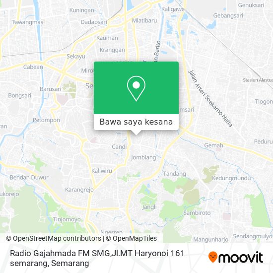 Peta Radio Gajahmada FM SMG,Jl.MT Haryonoi 161 semarang