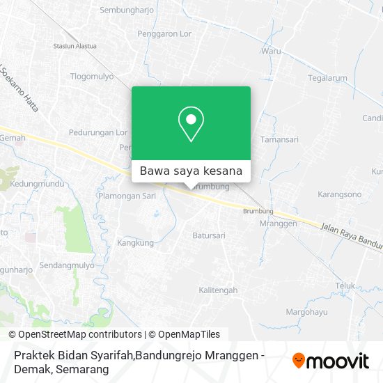 Peta Praktek Bidan Syarifah,Bandungrejo Mranggen - Demak