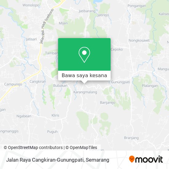 Peta Jalan Raya Cangkiran-Gunungpati