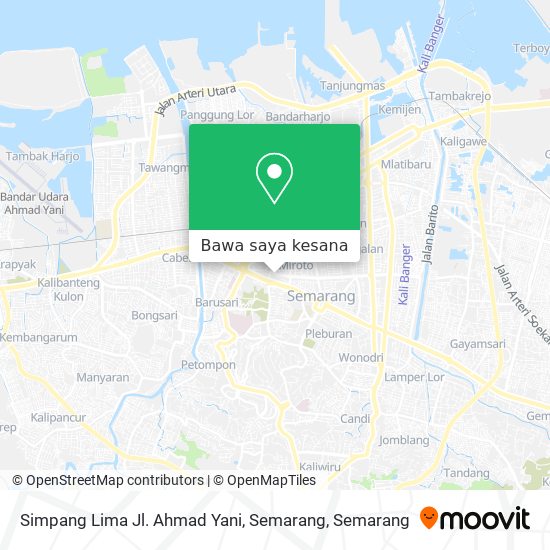 Peta Simpang Lima Jl. Ahmad Yani, Semarang