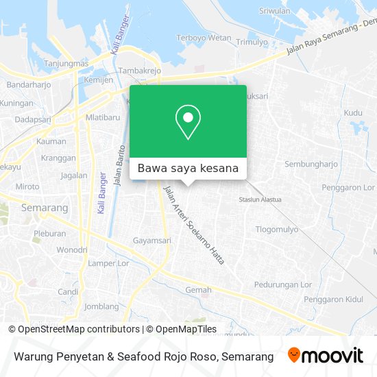 Peta Warung Penyetan & Seafood Rojo Roso