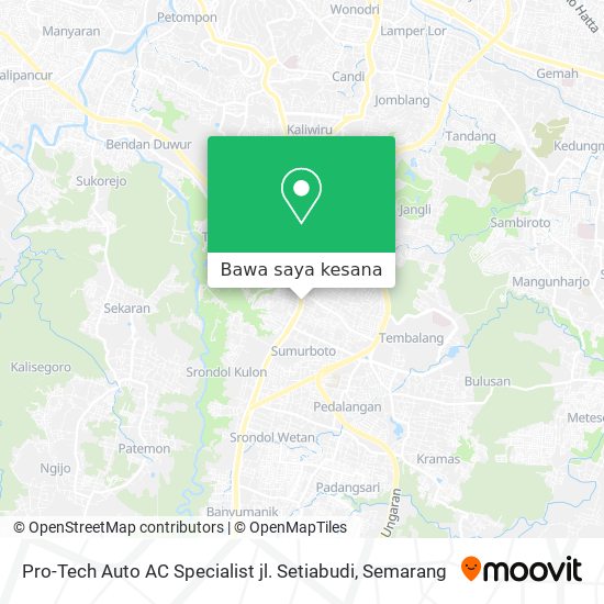 Peta Pro-Tech  Auto AC Specialist  jl. Setiabudi