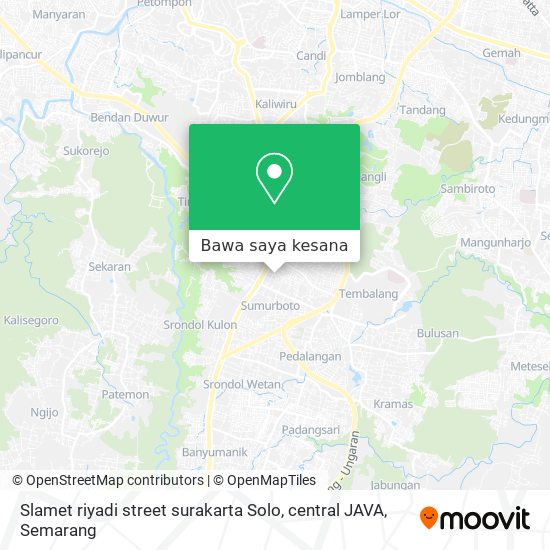 Peta Slamet riyadi street surakarta Solo, central JAVA