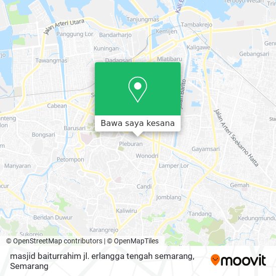 Peta masjid baiturrahim jl. erlangga tengah semarang