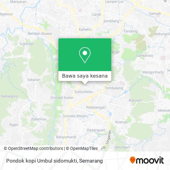 Peta Pondok kopi Umbul sidomukti