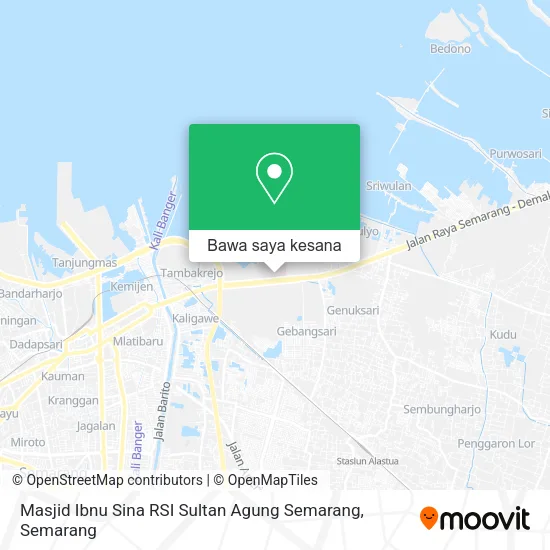Peta Masjid Ibnu Sina RSI Sultan Agung Semarang