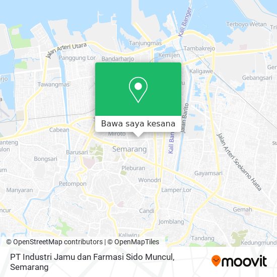 Peta PT Industri Jamu dan Farmasi Sido Muncul
