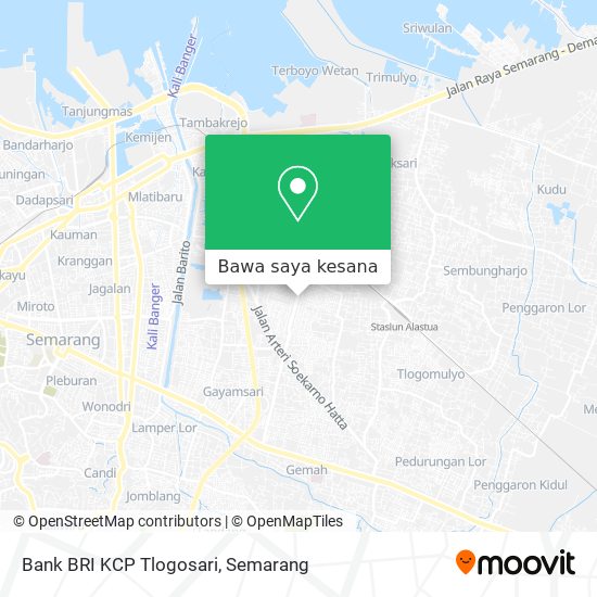 Peta Bank BRI KCP Tlogosari