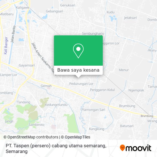 Peta PT. Taspen (persero) cabang utama semarang