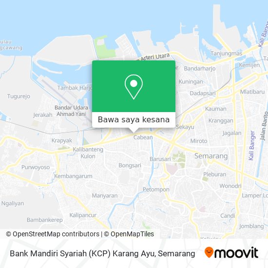 Peta Bank Mandiri  Syariah (KCP) Karang Ayu