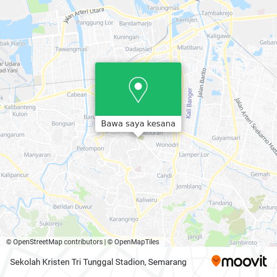 Peta Sekolah Kristen Tri Tunggal Stadion