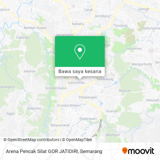 Peta Arena Pencak Silat GOR JATIDIRI