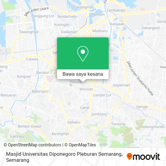 Peta Masjid Universitas Diponegoro Pleburan Semarang