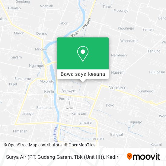 Peta Surya Air (PT. Gudang Garam, Tbk (Unit III))