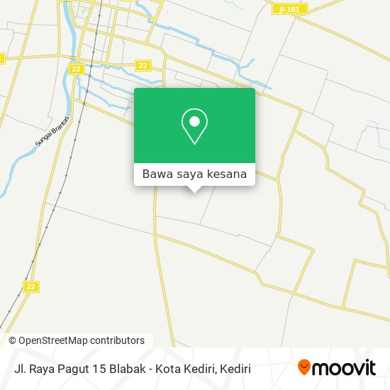 Peta Jl. Raya Pagut 15 Blabak - Kota Kediri