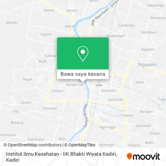 Peta Institut Ilmu Kesehatan - IIK Bhakti Wiyata Kediri