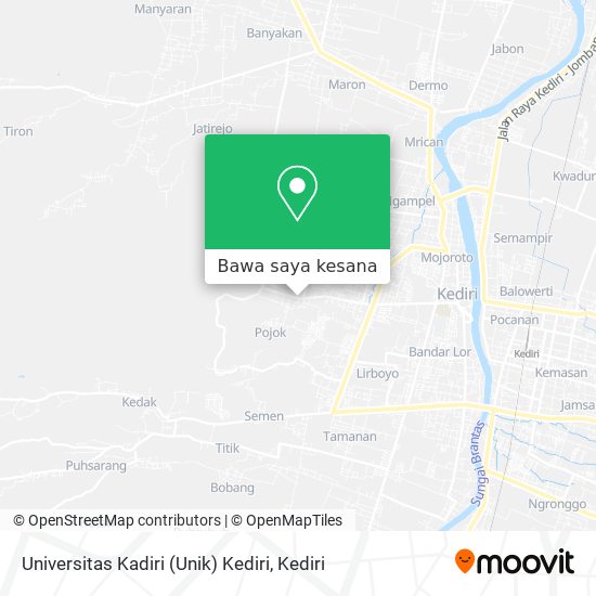 Peta Universitas Kadiri (Unik) Kediri