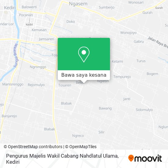 Peta Pengurus Majelis Wakil Cabang Nahdlatul Ulama