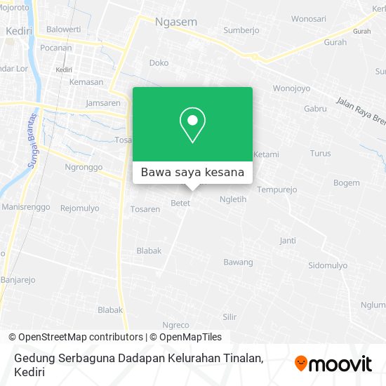 Peta Gedung Serbaguna Dadapan Kelurahan Tinalan