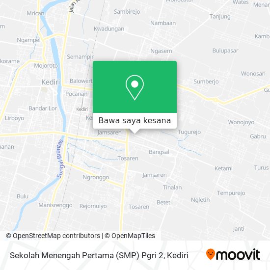 Peta Sekolah Menengah Pertama (SMP) Pgri 2