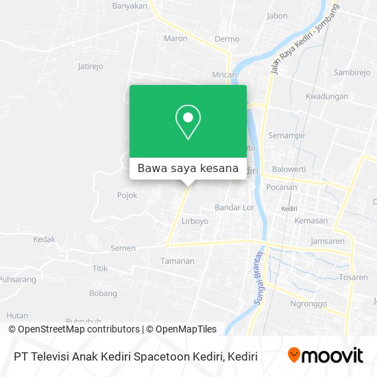 Peta PT Televisi Anak Kediri Spacetoon Kediri
