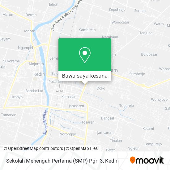 Peta Sekolah Menengah Pertama (SMP) Pgri 3
