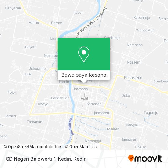 Peta SD Negeri Balowerti 1 Kediri