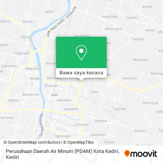 Peta Perusahaan Daerah Air Minum (PDAM) Kota Kediri