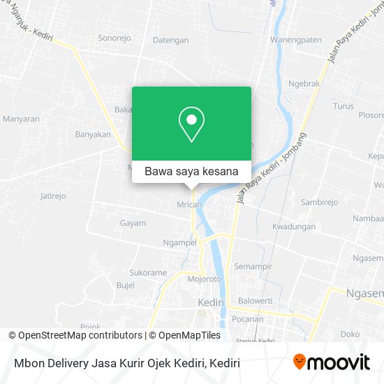 Peta Mbon Delivery Jasa Kurir Ojek Kediri