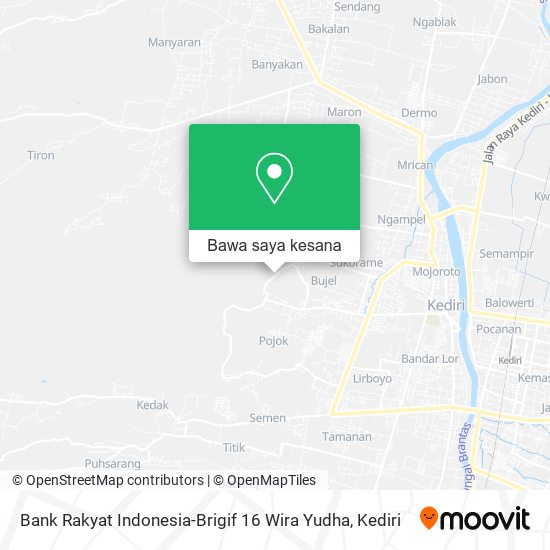 Peta Bank Rakyat Indonesia-Brigif 16 Wira Yudha