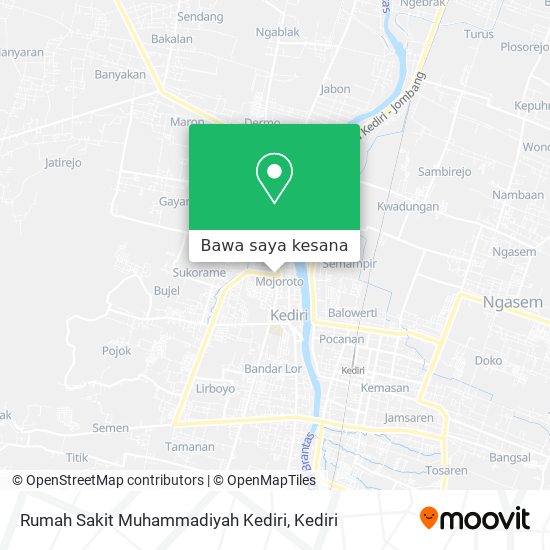 Peta Rumah Sakit Muhammadiyah Kediri