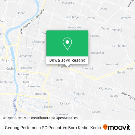 Peta Gedung Pertemuan PG Pesantren Baru Kediri