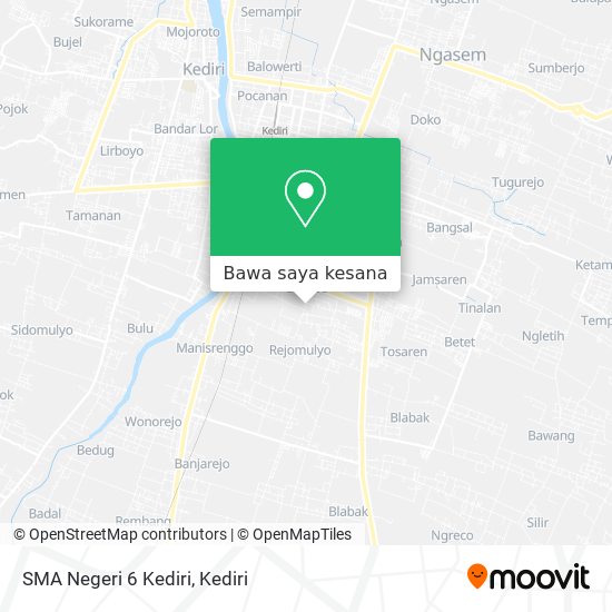 Peta SMA Negeri 6 Kediri