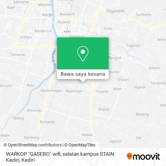Peta WARKOP "GASEBO" wifi, selatan kampus STAIN Kediri