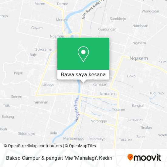 Peta Bakso Campur & pangsit Mie 'Manalagi'