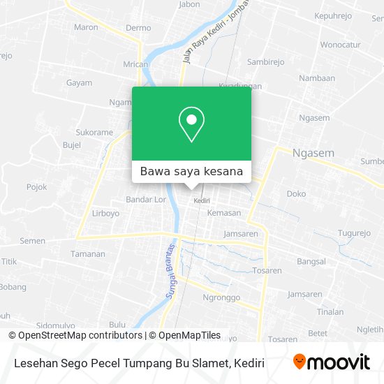 Peta Lesehan Sego Pecel Tumpang Bu Slamet