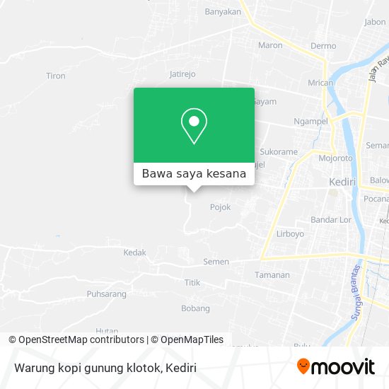 Peta Warung kopi gunung klotok
