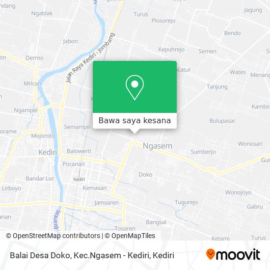 Peta Balai Desa Doko, Kec.Ngasem - Kediri