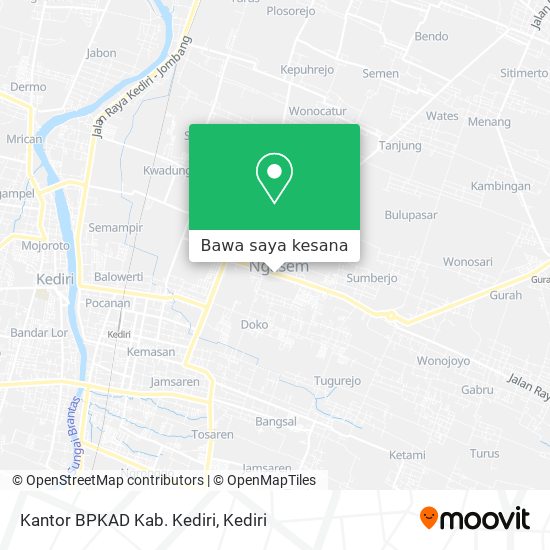 Peta Kantor BPKAD Kab. Kediri