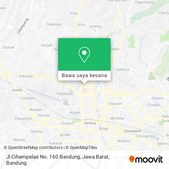 Peta Jl.Cihampelas No. 160 Bandung, Jawa Barat