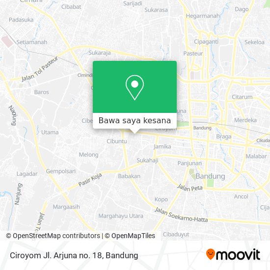Peta Ciroyom Jl. Arjuna no. 18