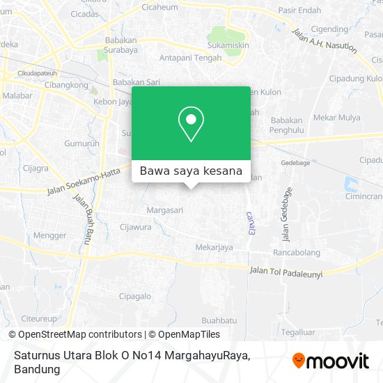 Peta Saturnus Utara Blok O No14 MargahayuRaya