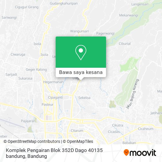 Peta Komplek Pengairan Blok 352D Dago 40135 bandung